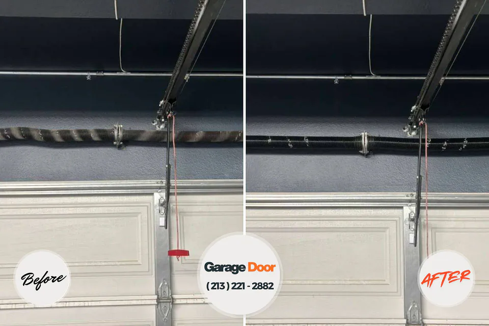 Before and after: garage door repair Lebanon, PA